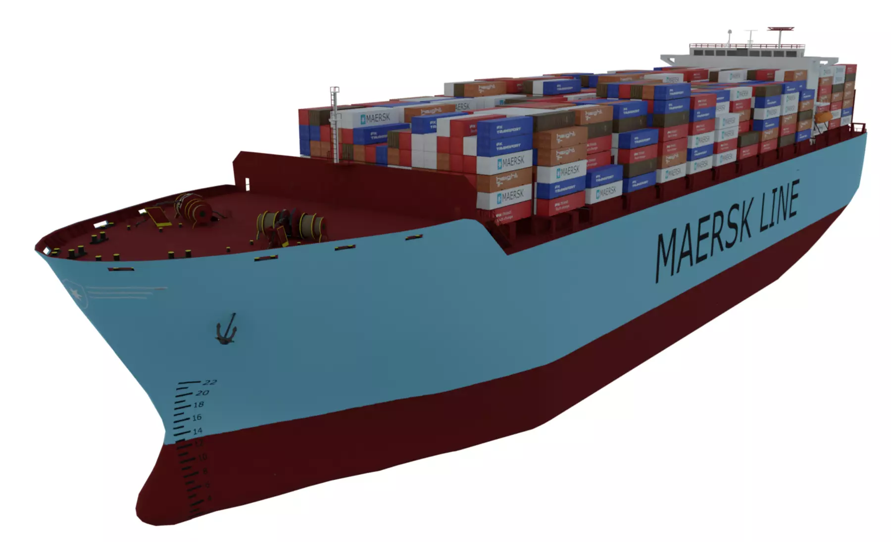 Container ship 3D model_0