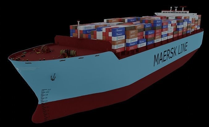 Container ship 3D model