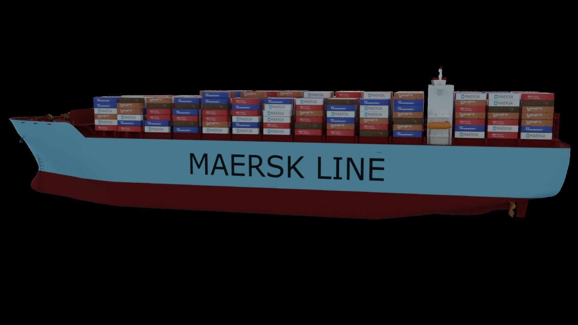 Container ship 3D model_1