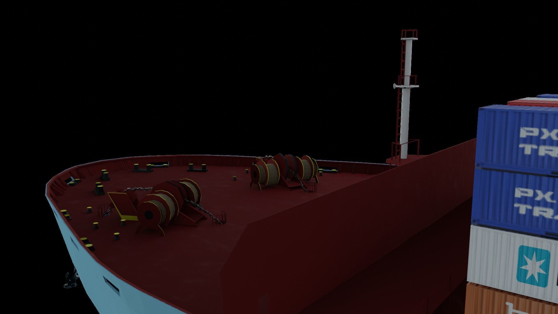 Container ship 3D model_6