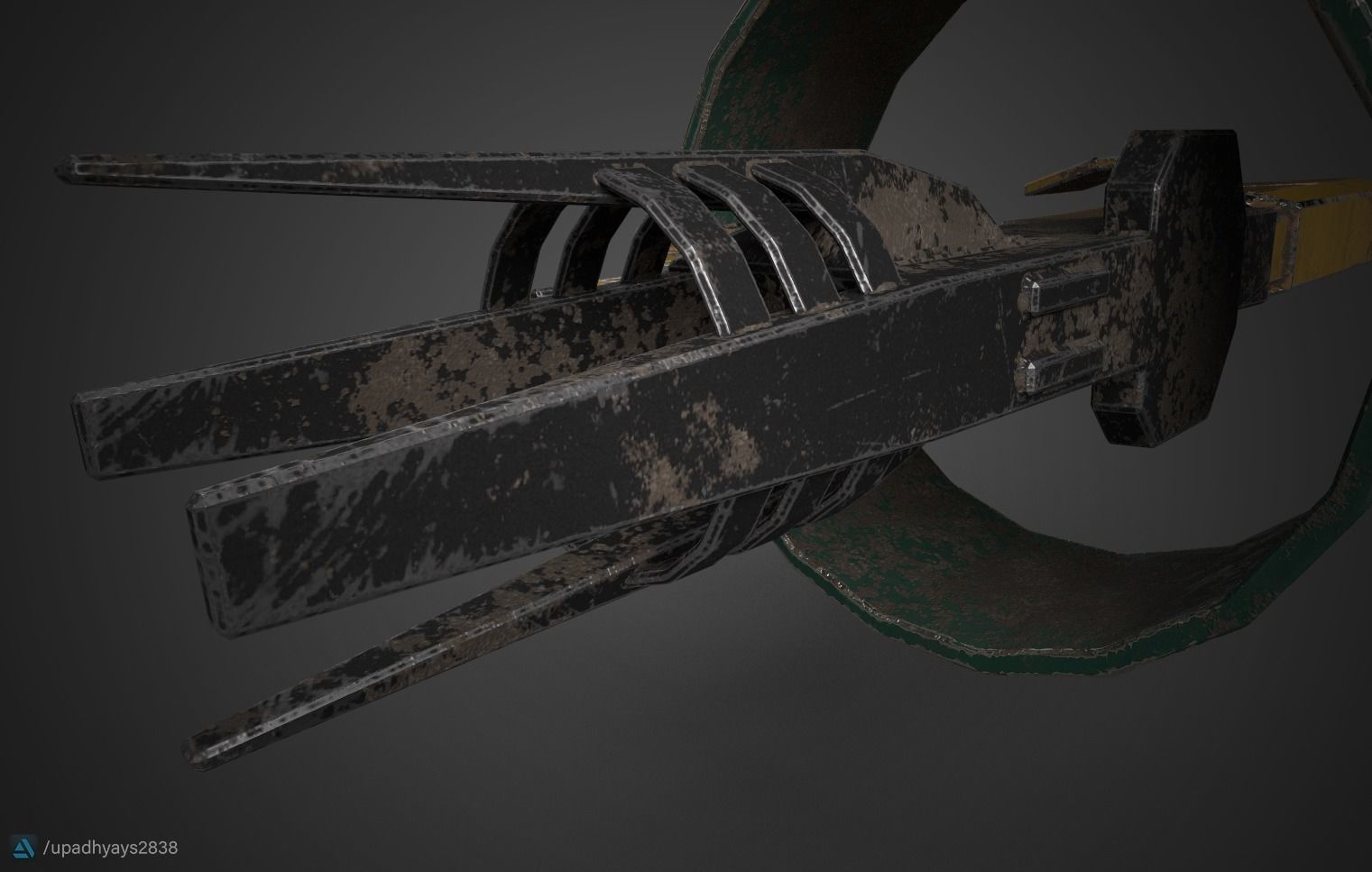 SciFi portal gun Low-poly 3D model_3