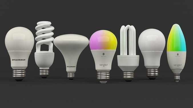 Bulb Collection edison smart light 3D model