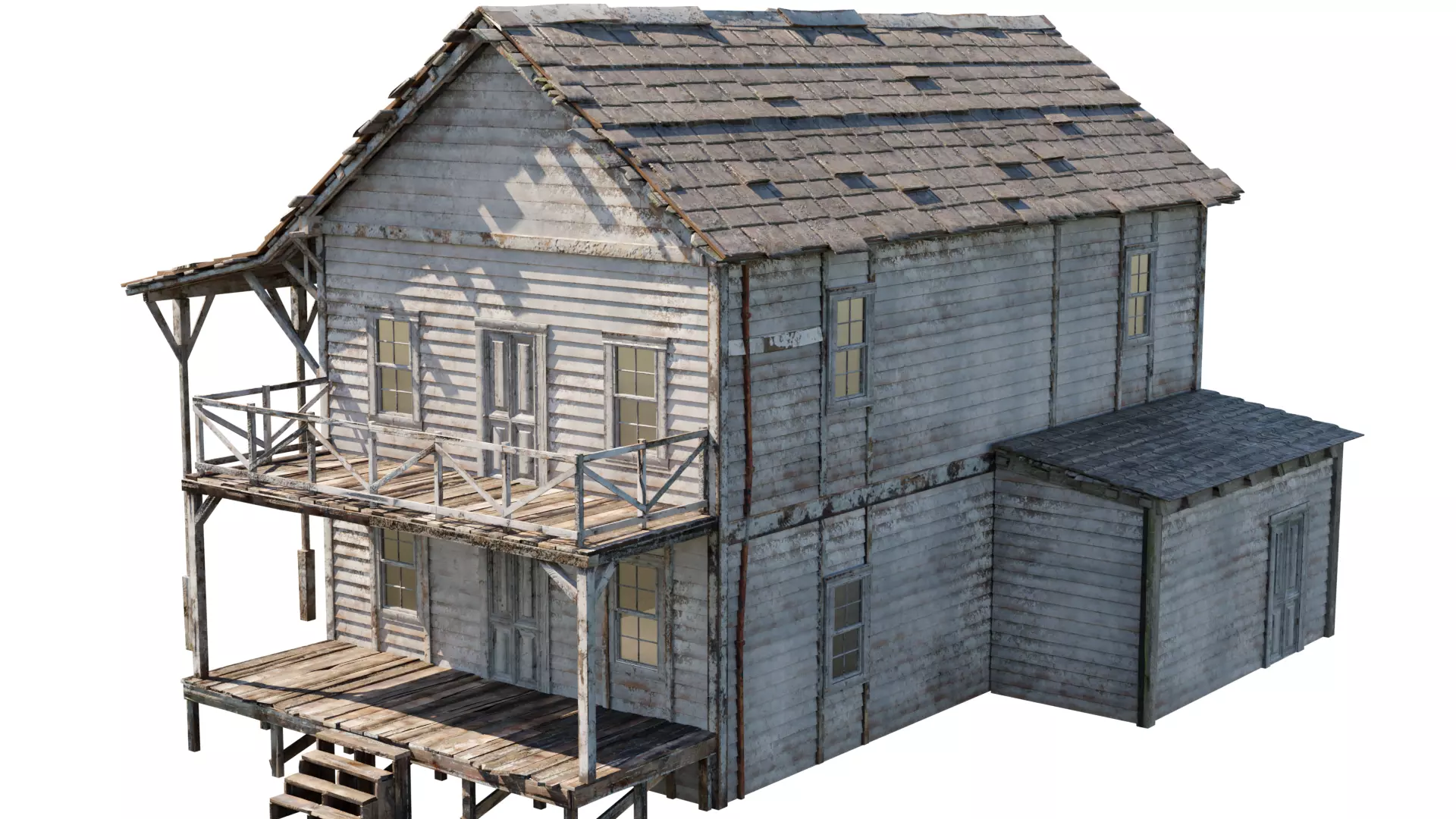 western house 3D model_0