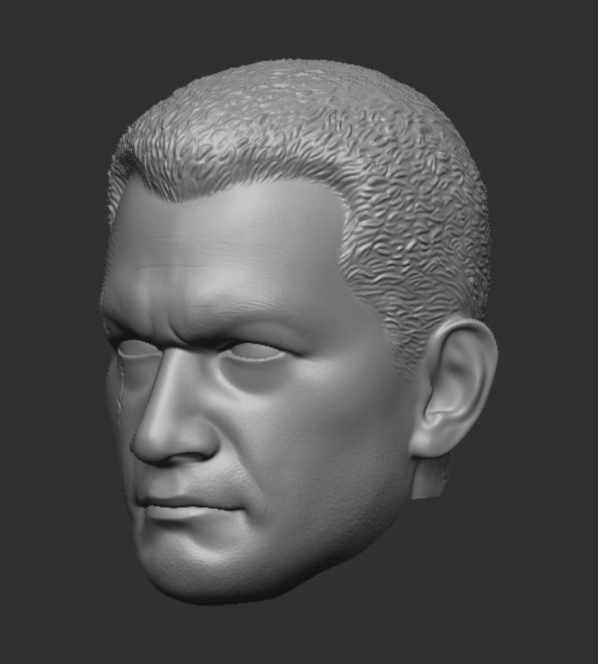 Hot Toys style Commander Wolffe head 3D print model_1