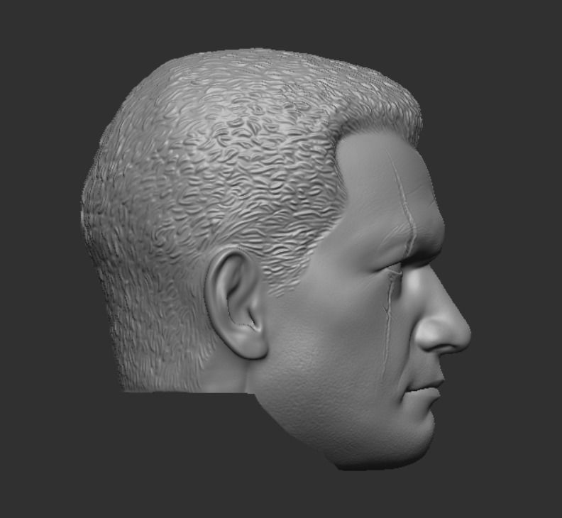 Hot Toys style Commander Wolffe head 3D print model_4