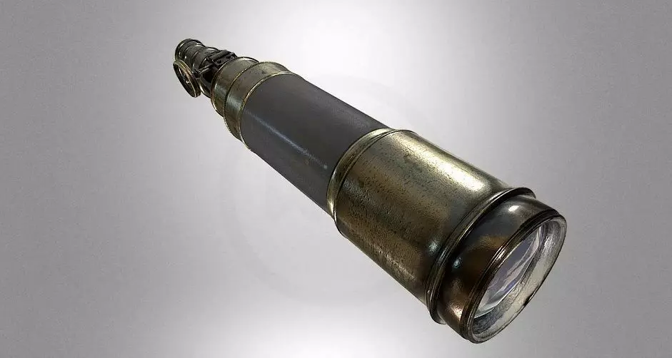 Military telescope Free 3D model