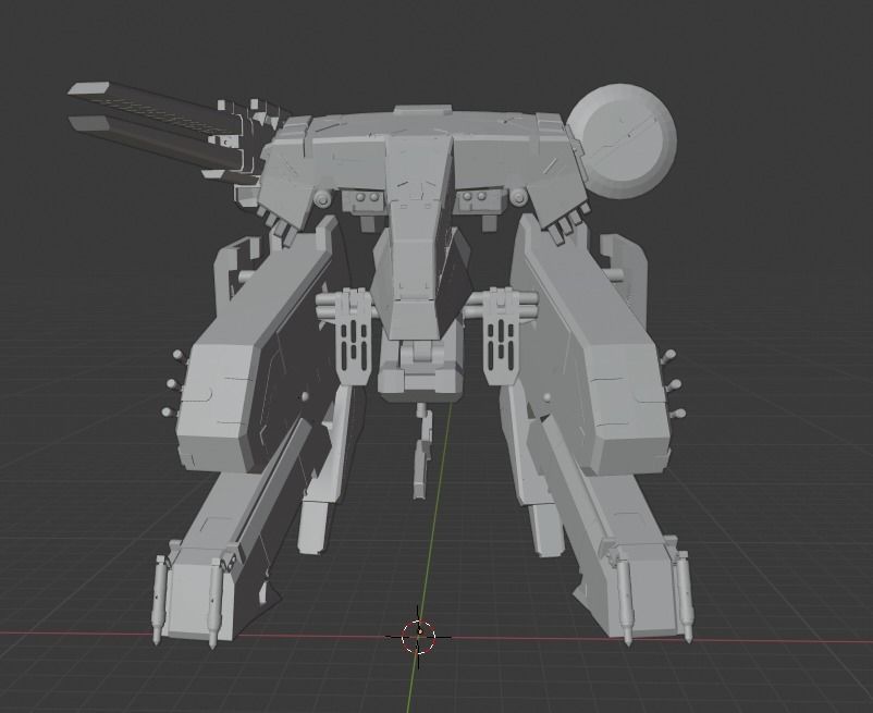 IMAGINARY FUTURE ARMY ROBOT  Low-poly 3D model_2
