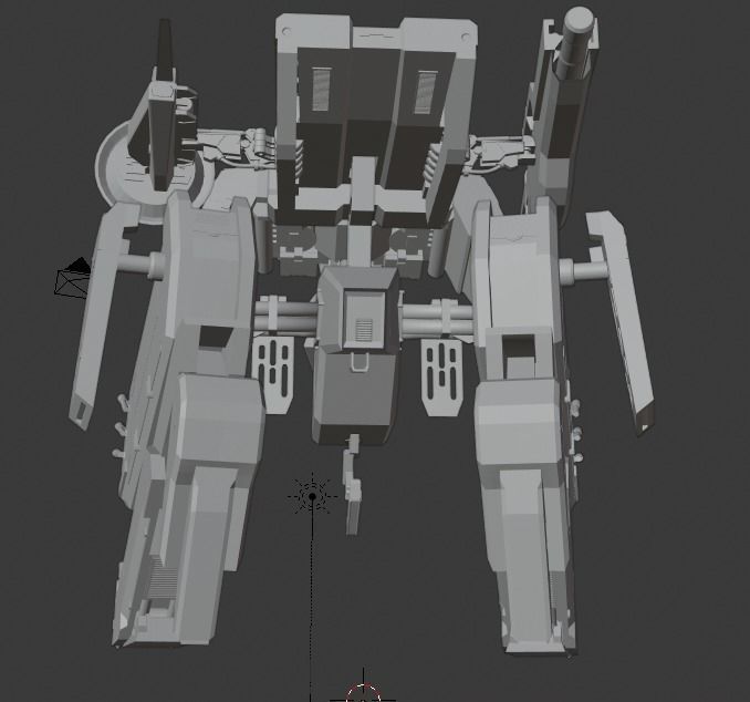 IMAGINARY FUTURE ARMY ROBOT  Low-poly 3D model_3