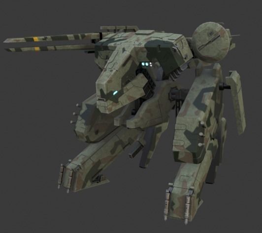 IMAGINARY FUTURE ARMY ROBOT  Low-poly 3D model_1