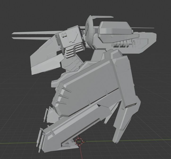 IMAGINARY FUTURE ARMY ROBOT  Low-poly 3D model_5