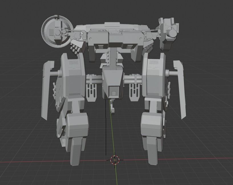 IMAGINARY FUTURE ARMY ROBOT  Low-poly 3D model_6
