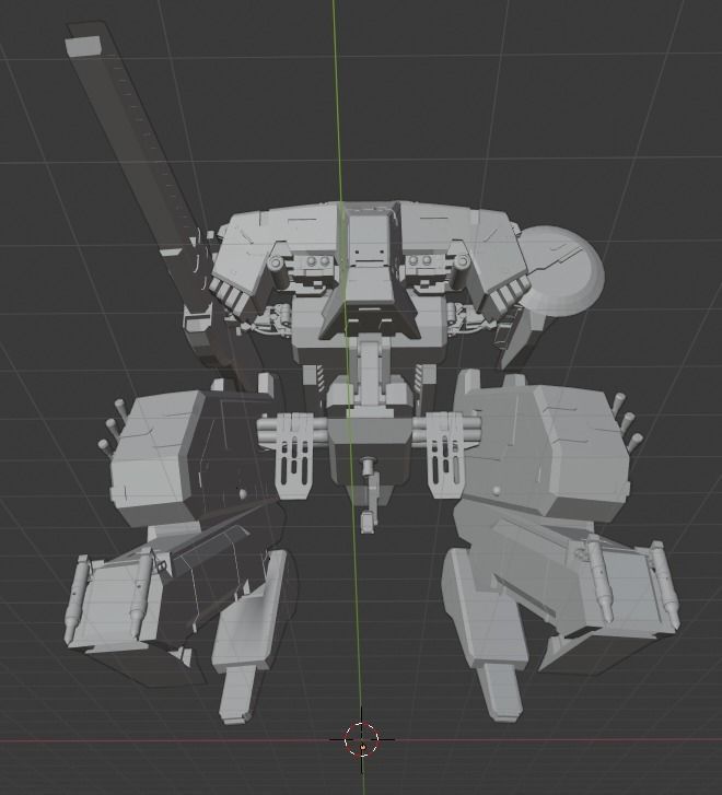 IMAGINARY FUTURE ARMY ROBOT  Low-poly 3D model_7
