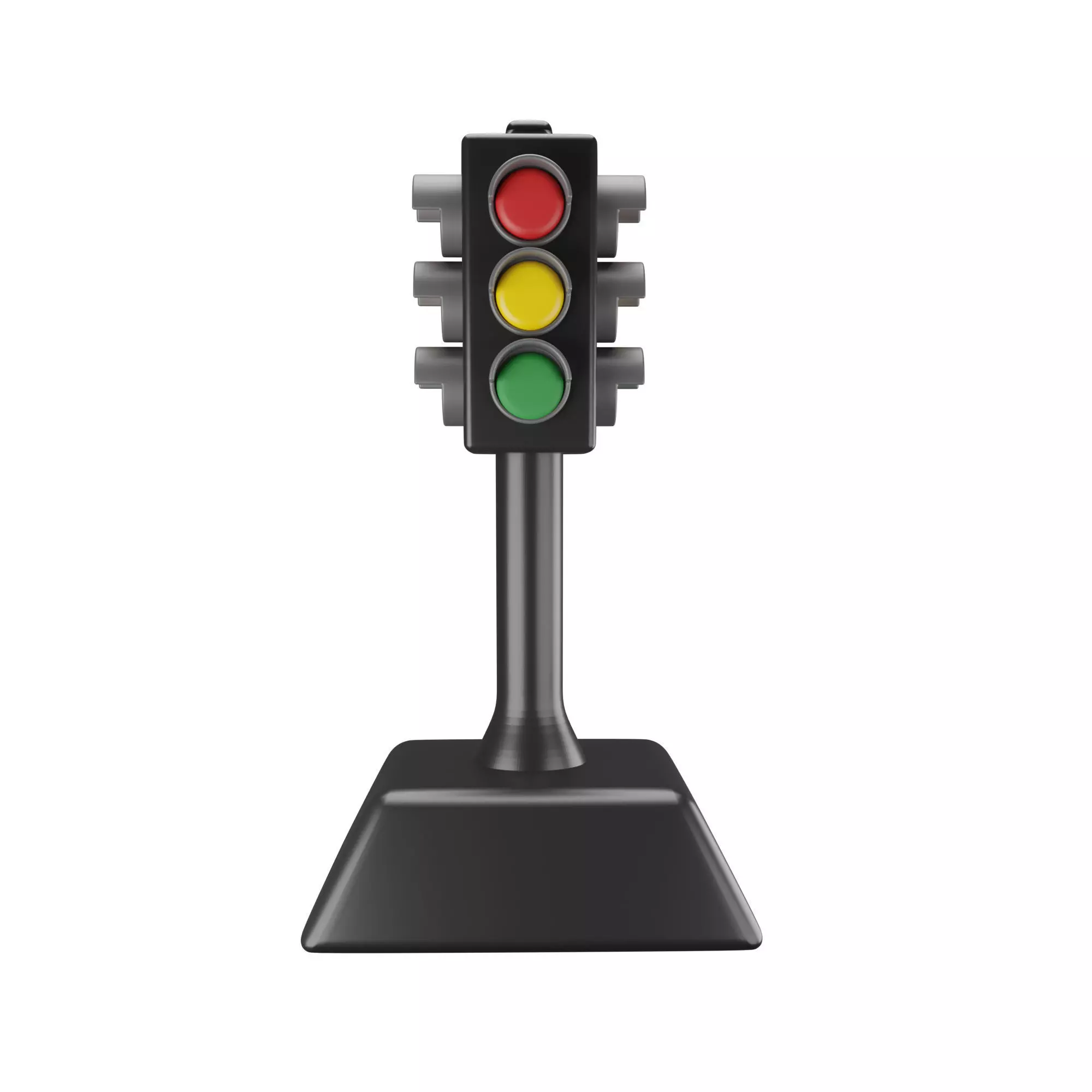 Traffic Light Low-poly 3D model_0