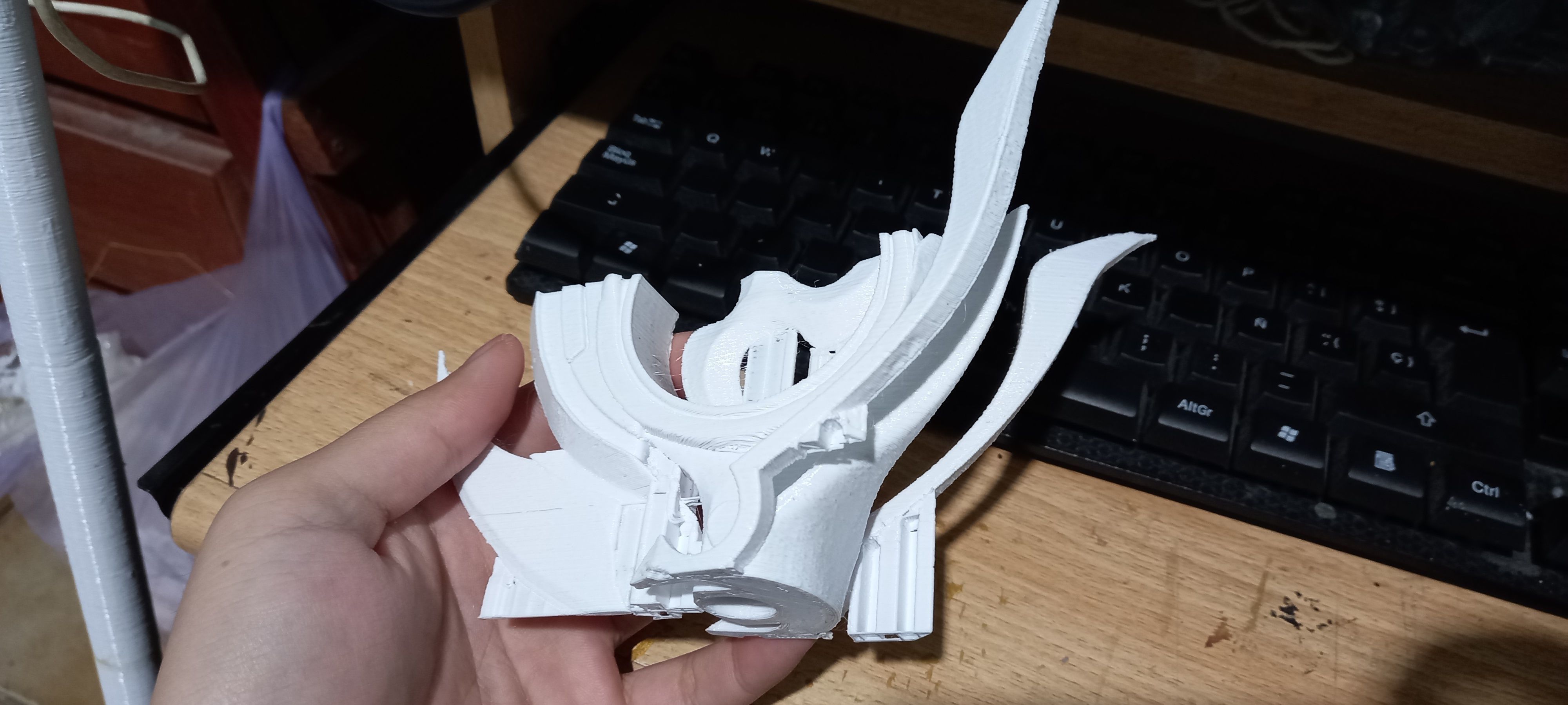 Genshin impact Engulfing Lightning Raiden shogun lance 3D print model_28
