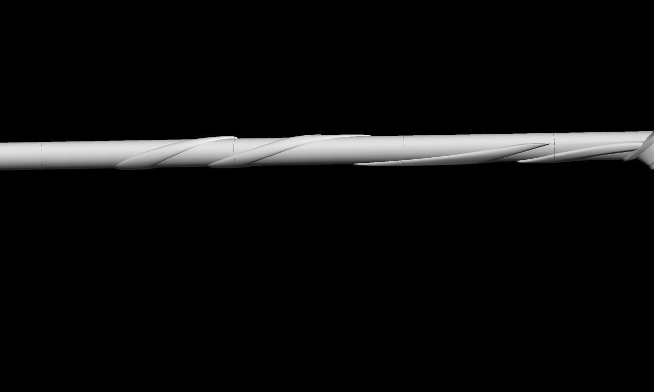 Genshin impact Engulfing Lightning Raiden shogun lance 3D print model_3