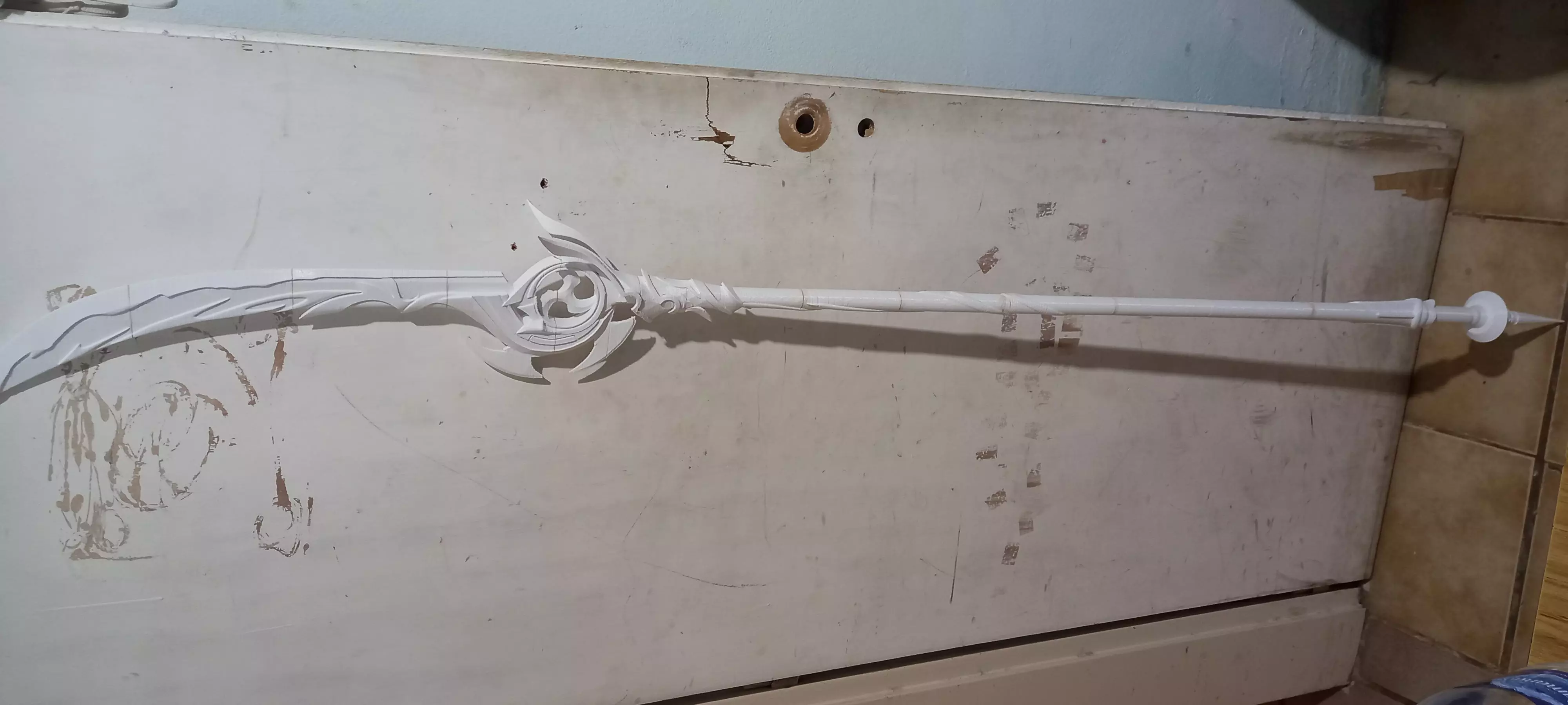 Genshin impact Engulfing Lightning Raiden shogun lance 3D print model_0