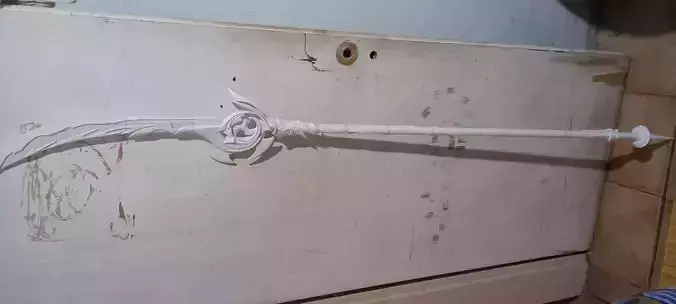 Genshin impact Engulfing Lightning Raiden shogun lance 3D print model