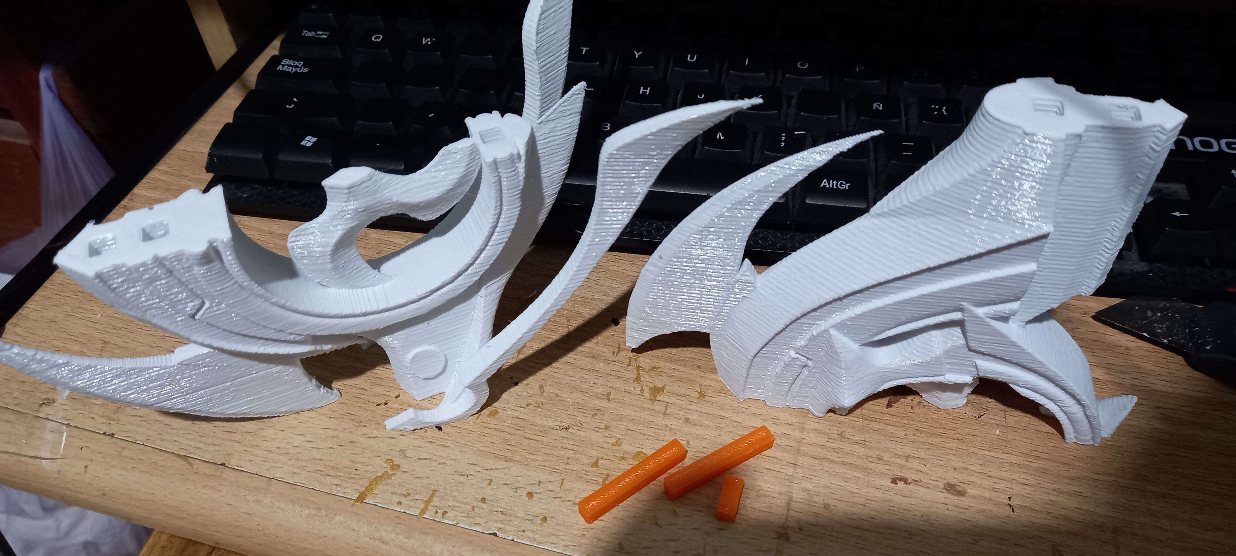 Genshin impact Engulfing Lightning Raiden shogun lance 3D print model_29