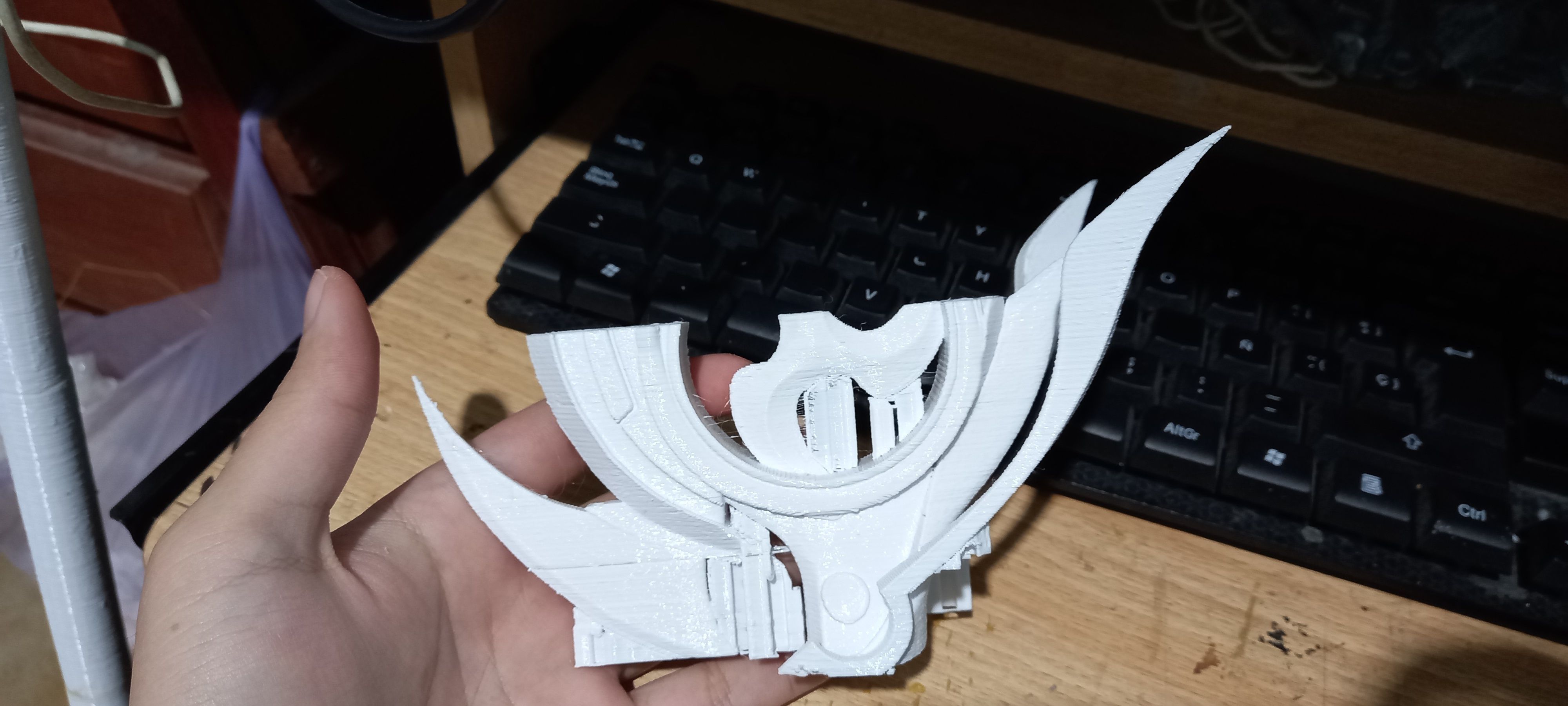 Genshin impact Engulfing Lightning Raiden shogun lance 3D print model_27
