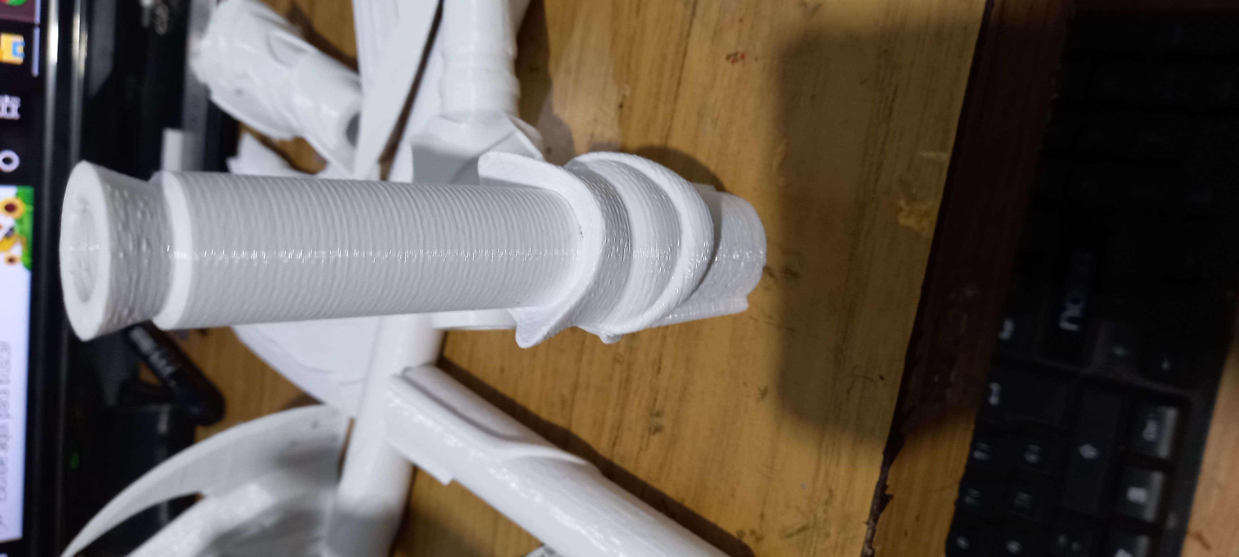 Genshin impact Engulfing Lightning Raiden shogun lance 3D print model_15