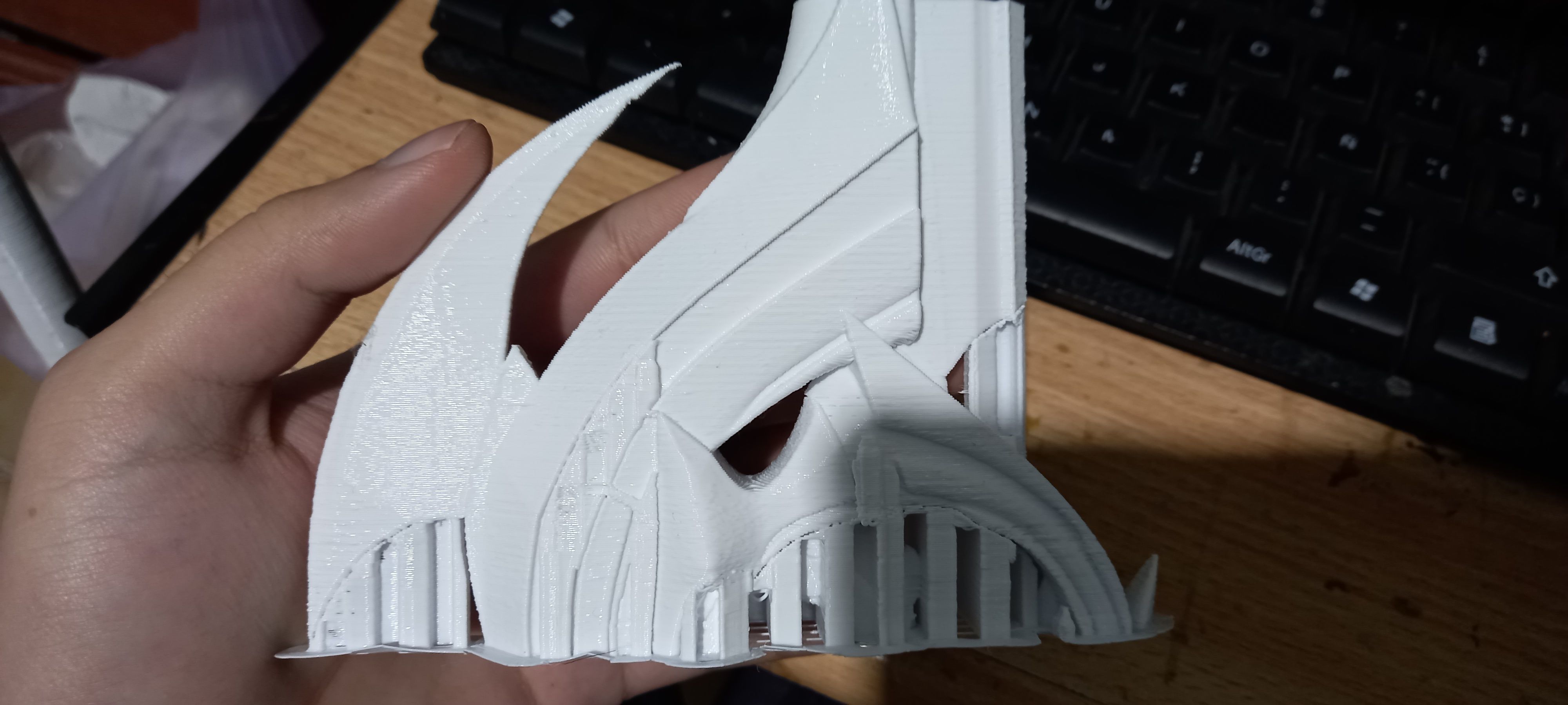 Genshin impact Engulfing Lightning Raiden shogun lance 3D print model_31