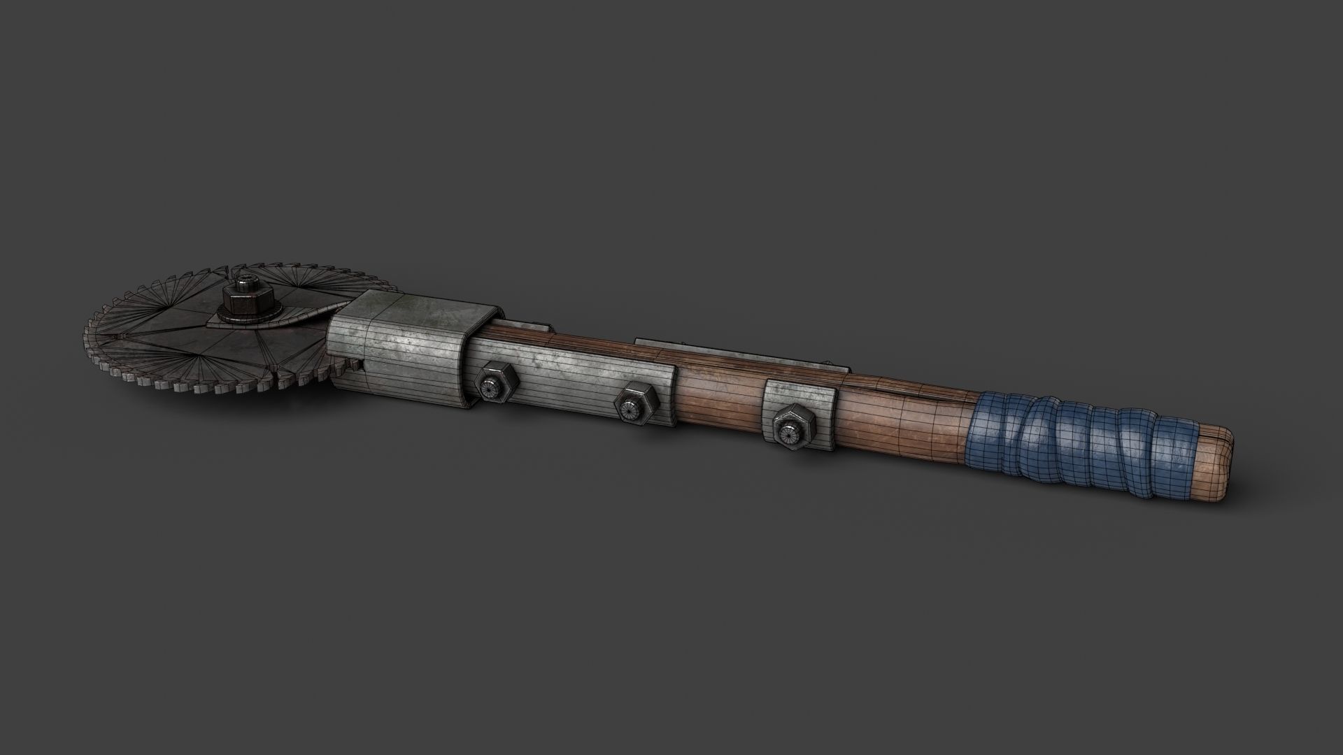 Modifiable Strike Weapon 22 Low-poly 3D model_15
