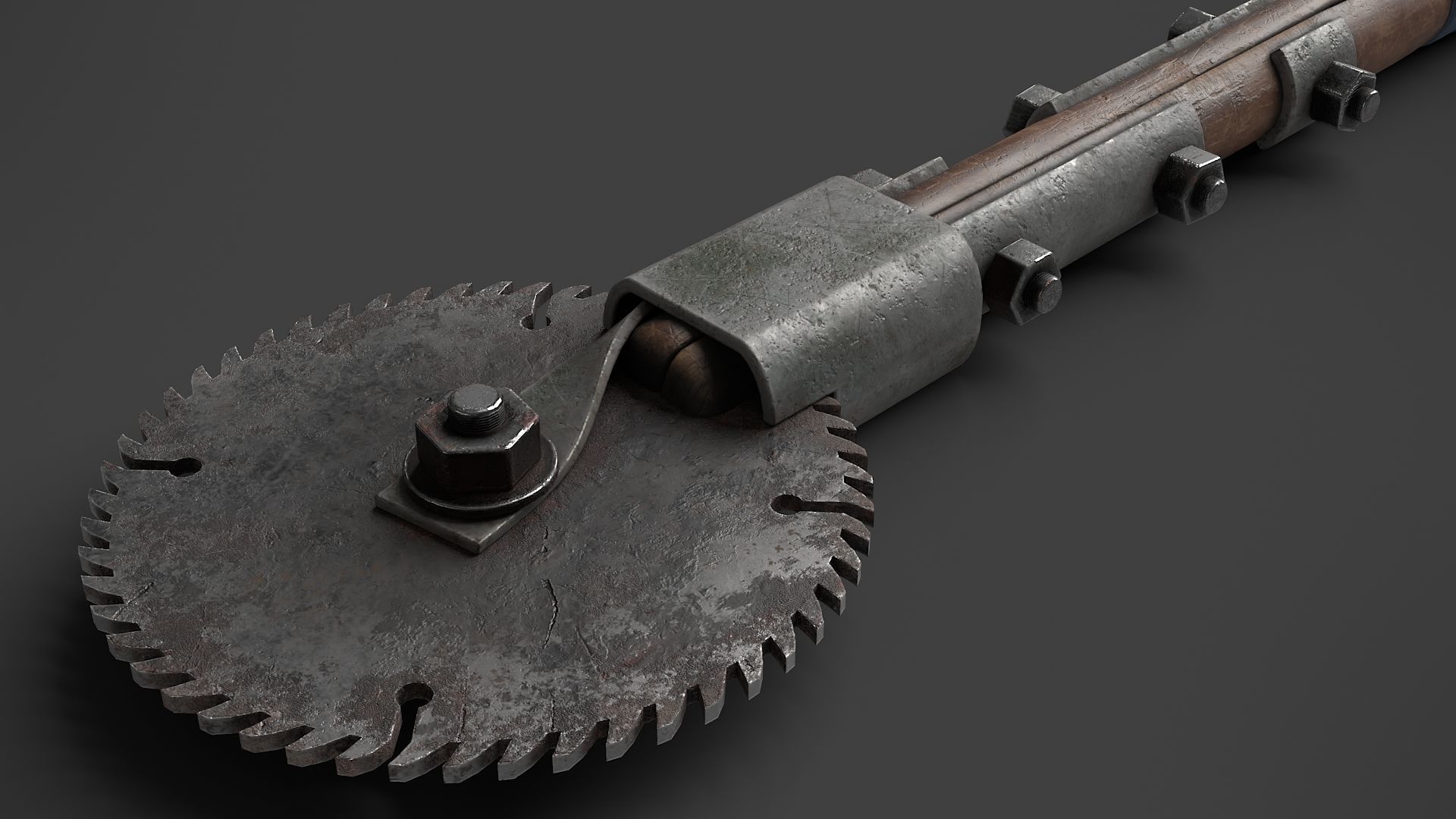 Modifiable Strike Weapon 22 Low-poly 3D model_8