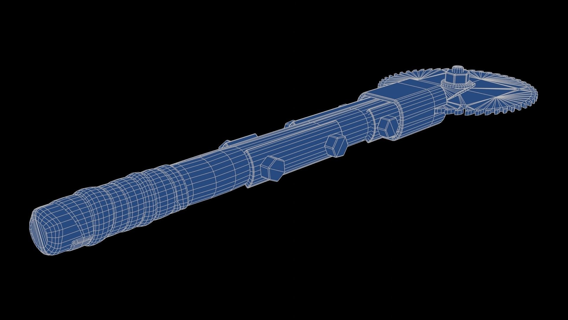 Modifiable Strike Weapon 22 Low-poly 3D model_26