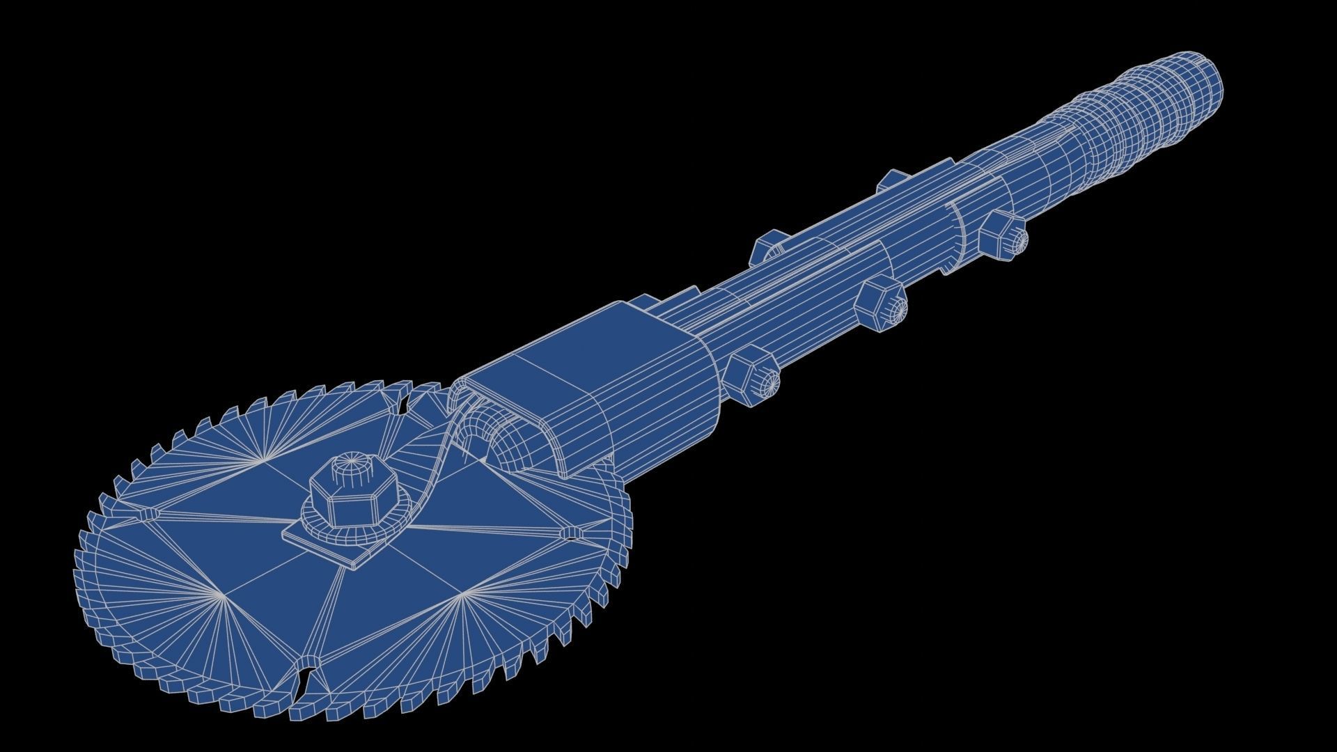 Modifiable Strike Weapon 22 Low-poly 3D model_23