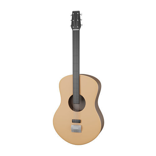 Accoustic Guitar Low-poly 3D model