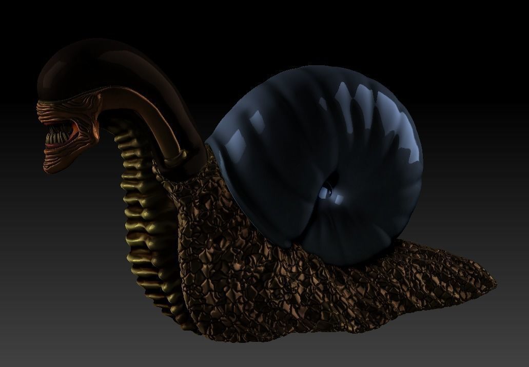 Snail Alien Garden Decor 3D print model_10