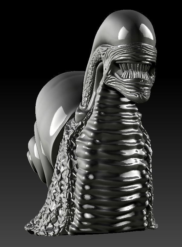 Snail Alien Garden Decor 3D print model_3