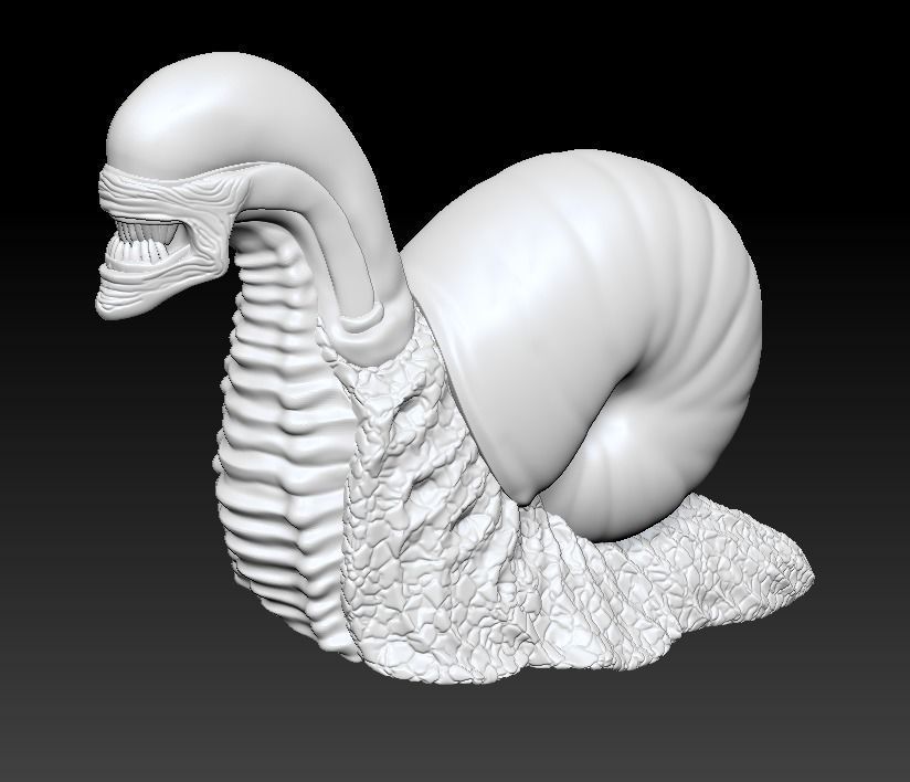 Snail Alien Garden Decor 3D print model_23