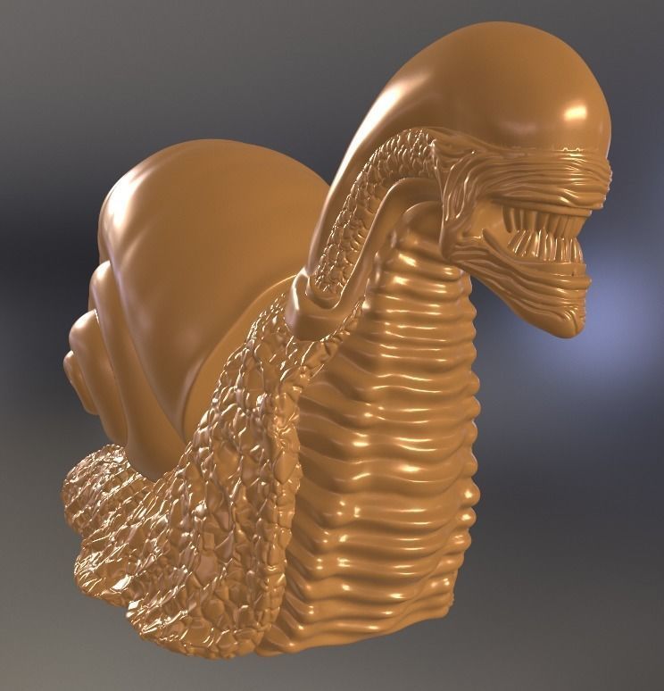 Snail Alien Garden Decor 3D print model_13