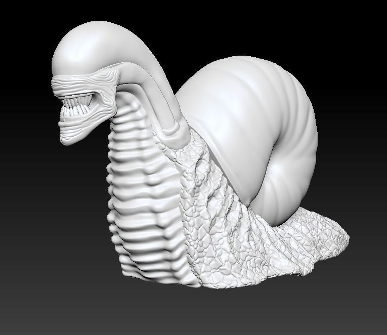 Snail Alien Garden Decor 3D print model_20