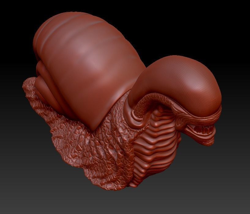 Snail Alien Garden Decor 3D print model_15