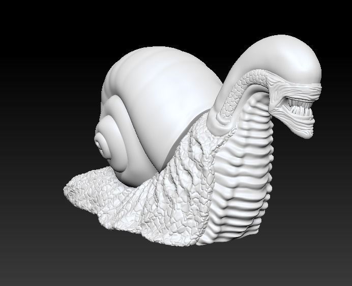 Snail Alien Garden Decor 3D print model_22