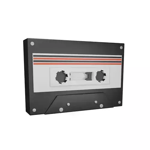Audio Tape Low-poly 3D model