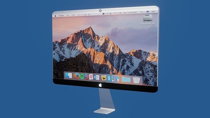 Apple iMac desktop 3d models Low-poly 3D model