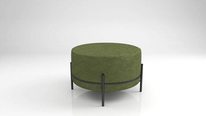 Babs round pouf Free 3D model