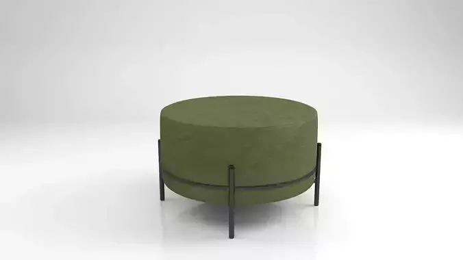 Babs round pouf Free 3D model