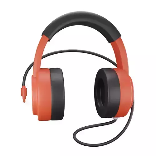 Headphone orange and headphones