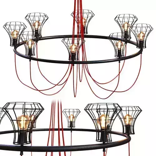 Queen Cage chandelier 3D model