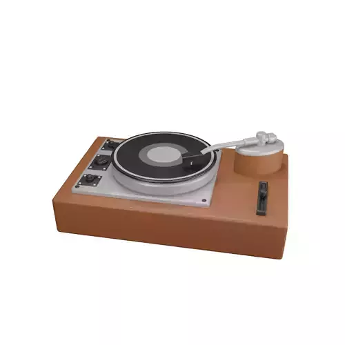 Phonograph turntable Low-poly 3D model