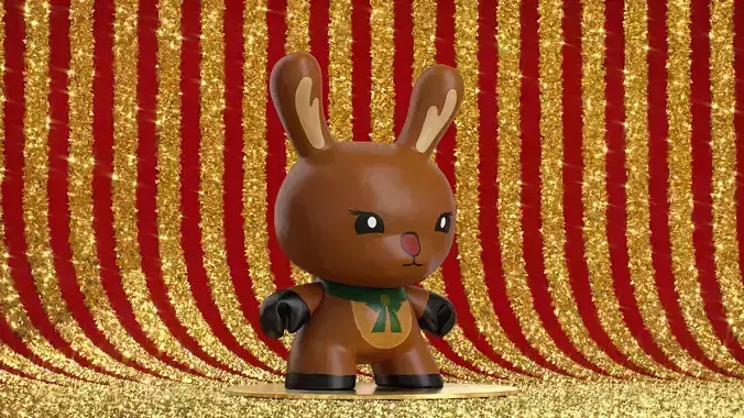 Kidrobot Rudolf 12 inch Christmas Set Dunny