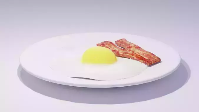 Breakfast plate with eggs and bacon