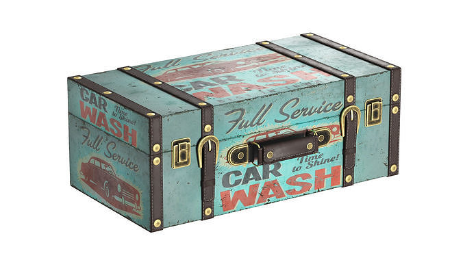 Vintage Retro Suitcase 3D model