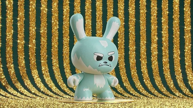 Kidrobot Yeti 12 inch Christmas Set Dunny 3D model