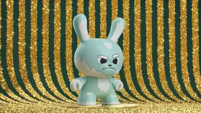 Kidrobot Yeti 12 inch Christmas Set Dunny 3D model