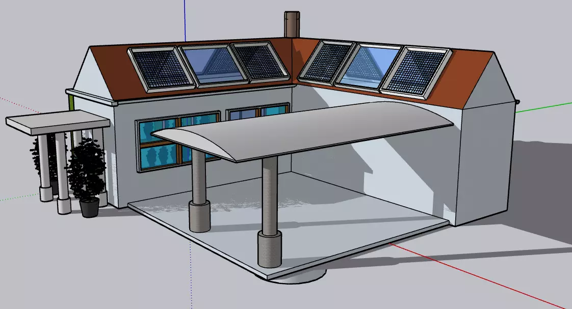 SKETCHUP HOUSE 3D model_0